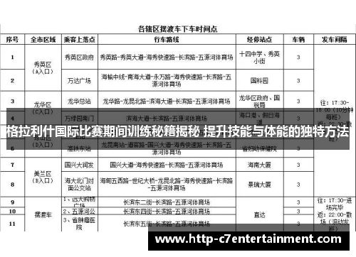 格拉利什国际比赛期间训练秘籍揭秘 提升技能与体能的独特方法 格拉利什国际比赛期间训练秘籍揭秘 提升技能与体能的独特方法